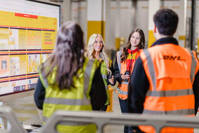 DHL warehouse workers